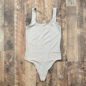 House of Harlow 1960 Taupe Corset Thong Bodysuit Small